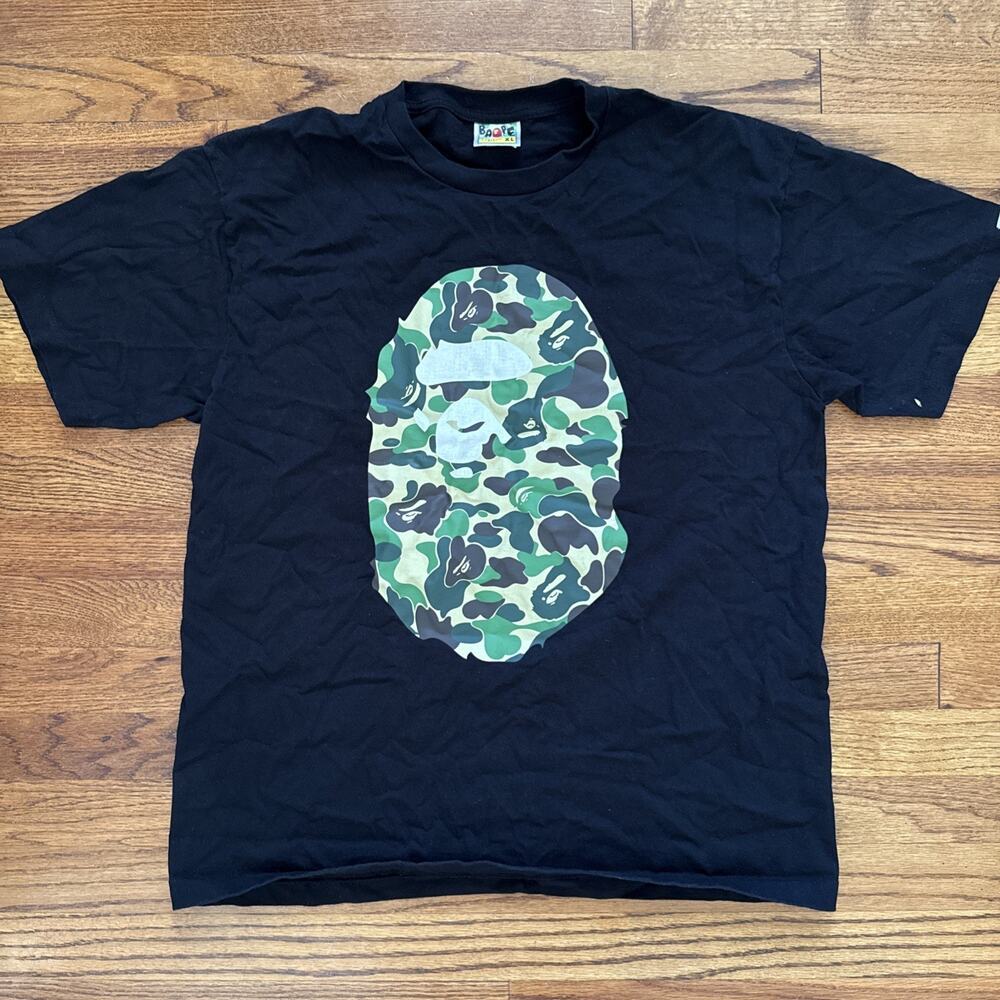 BAPE 1st Camo Big Ape Head T-Shirt Size CL Black